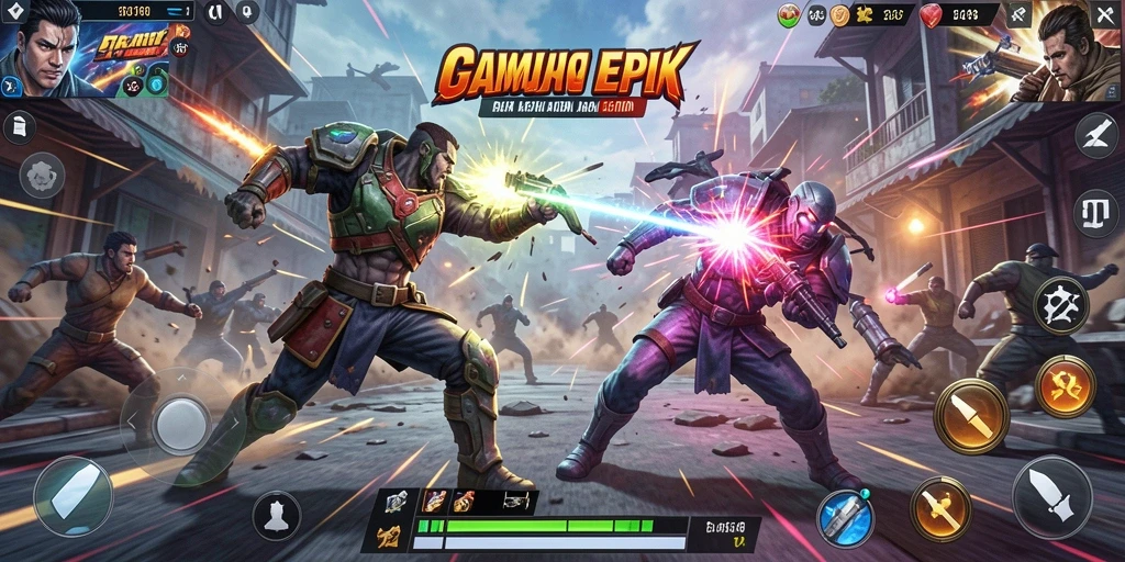 Screenshot gameplay <strong>3446</strong> dengan aksi pertarungan seru.