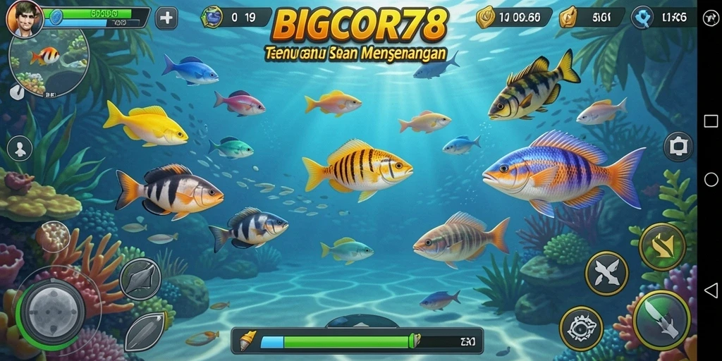 Tampilan gameplay menyenangkan di <strong>BIGCOR78</strong>, penuh aksi Tembak Ikan.