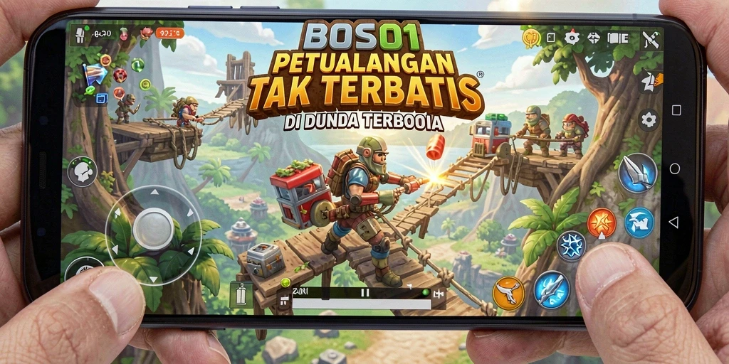 Gameplay BOS01 menampilkan petualangan epik di dunia terbuka yang luas.