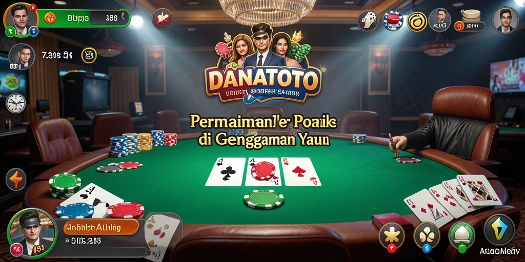 Tampilan gameplay menegangkan dari DANATOTO saat bermain poker.