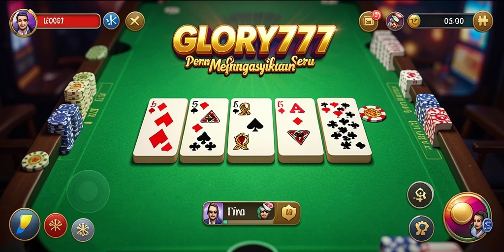 Tampilan menarik dari gameplay GLORY777 dengan dominasi permainan domino.
