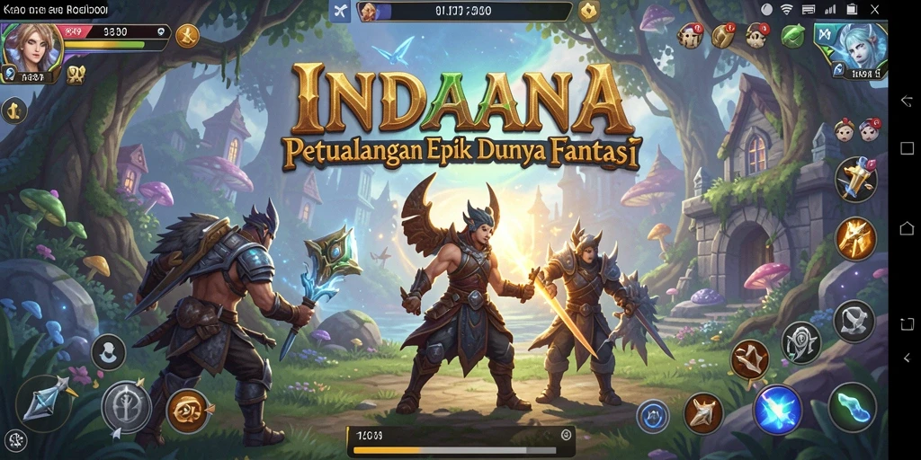 Tampilan gameplay seru dari INDAAA yang menampilkan aksi pertempuran RPG yang mendebarkan.