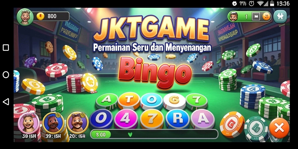 Tampilan gameplay JKTGAME yang seru dengan suasana Bingo.
