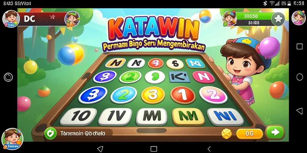 Screenshot gameplay KATAWIN menampilkan keseruan bermain Bingo secara interaktif.