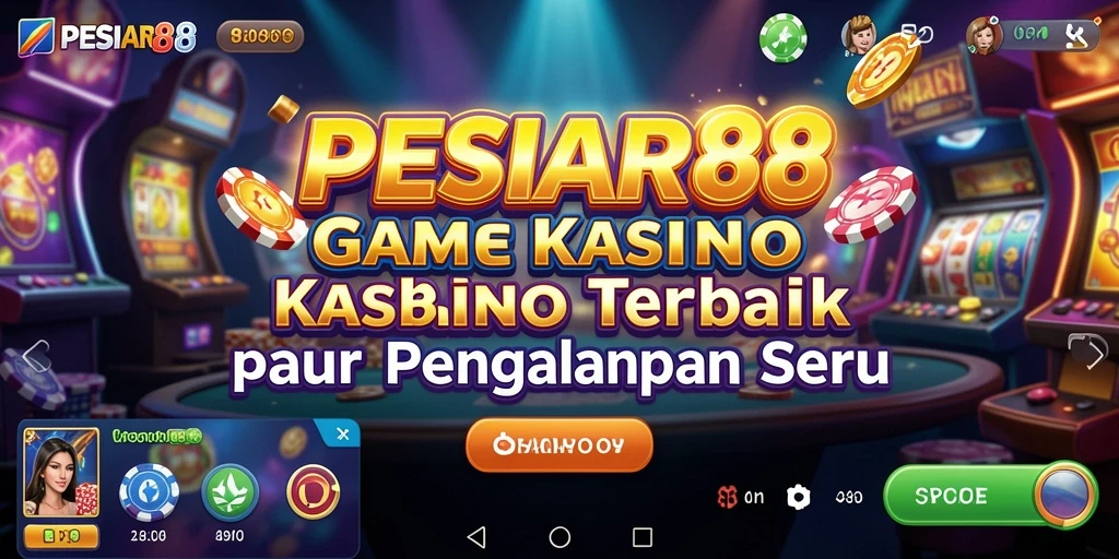 Tampilan gameplay kasino yang mengesankan di PESIAR88.