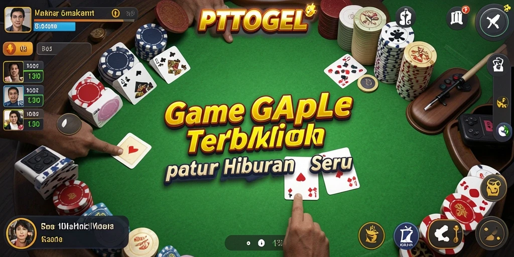 Screenshot utama PTTOGEL menampilkan gameplay Gaple yang seru.