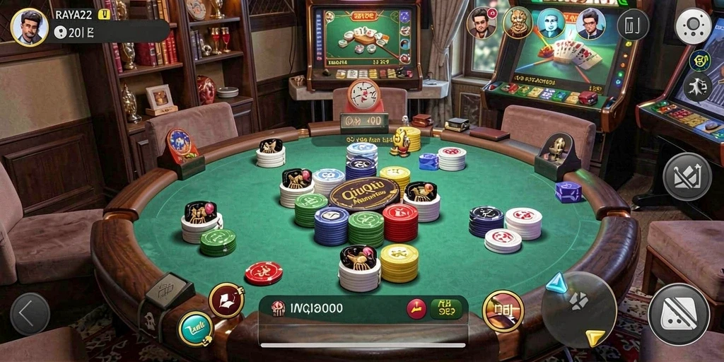 Screenshot gameplay QiuQiu yang mendebarkan.