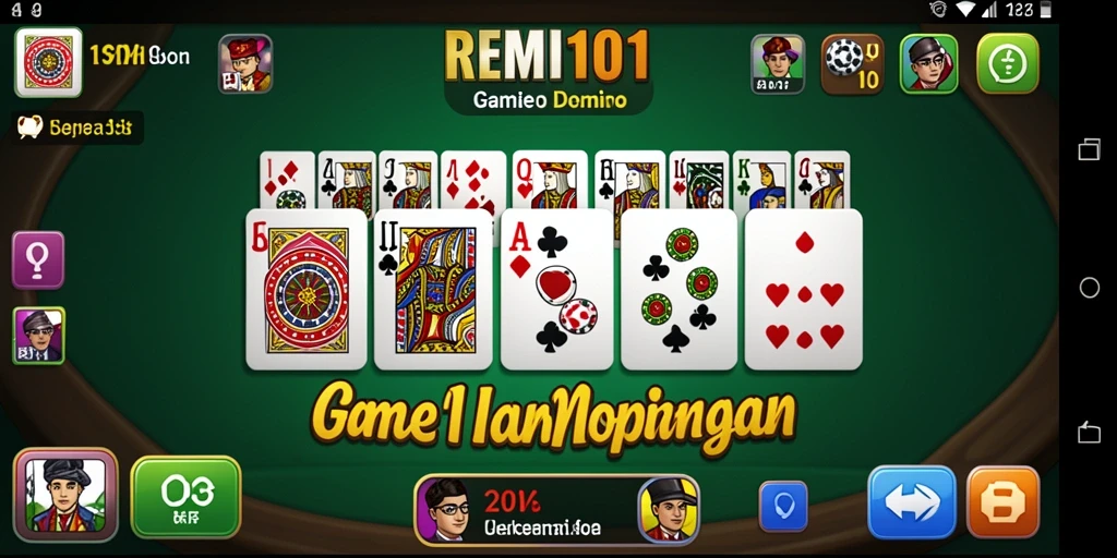 Tampilan gameplay seru dalam game Domino REMI101.