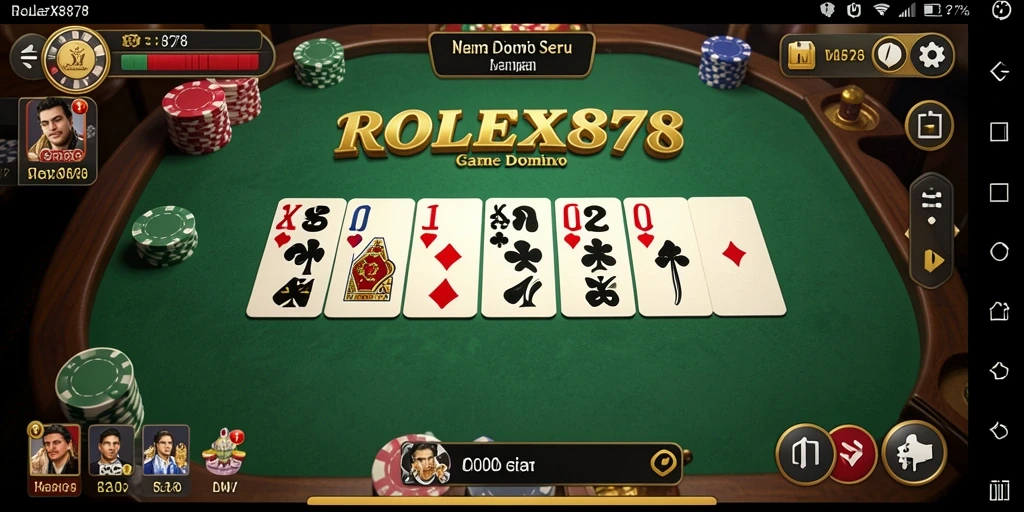 Tampilan gameplay Domino yang seru dan interaktif.