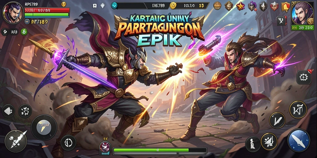 Screenshot RP6789 menunjukkan aksi pertarungan yang mendebarkan dengan karakter unik.