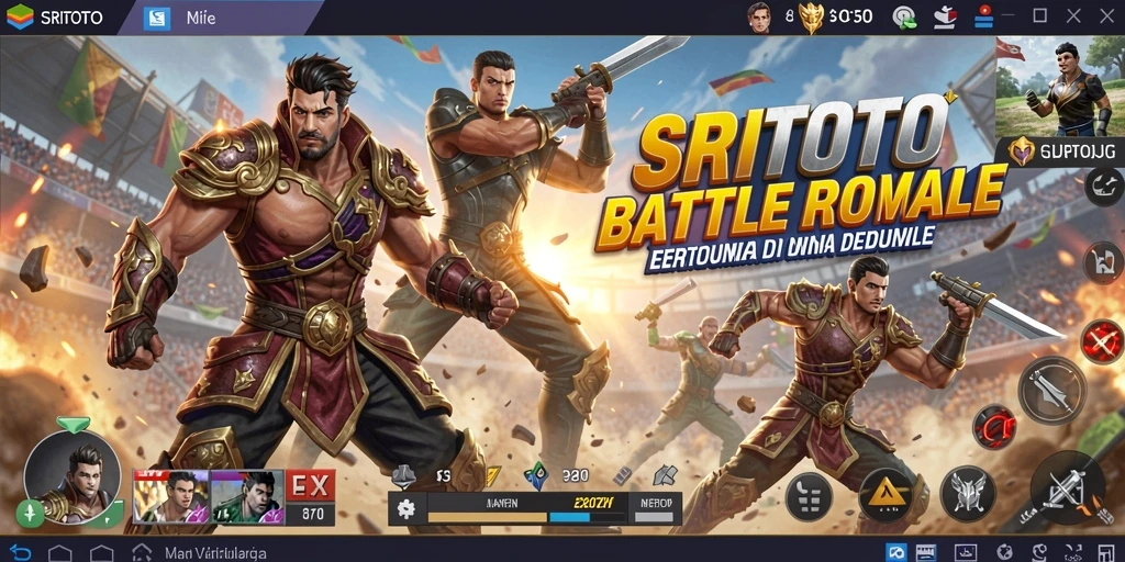 Gameplay SRITOTO yang mendebarkan dalam pertarungan Battle Royale.