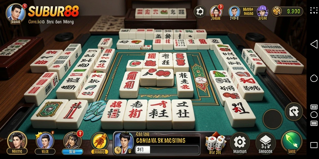 Screenshot gameplay SUBUR88 menampilkan keseruan permainan Mahjong.
