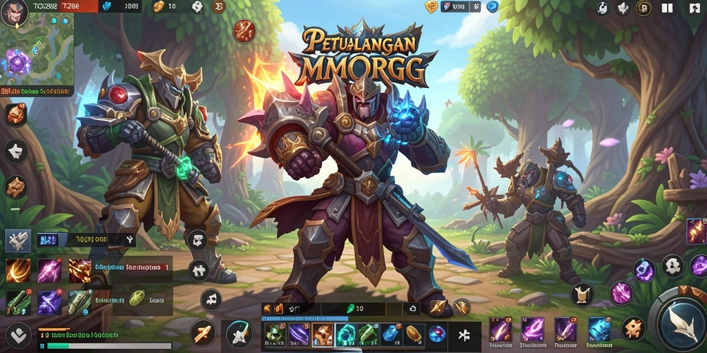 Screenshot menampilkan pertarungan epik dalam game MMORPG TO288.