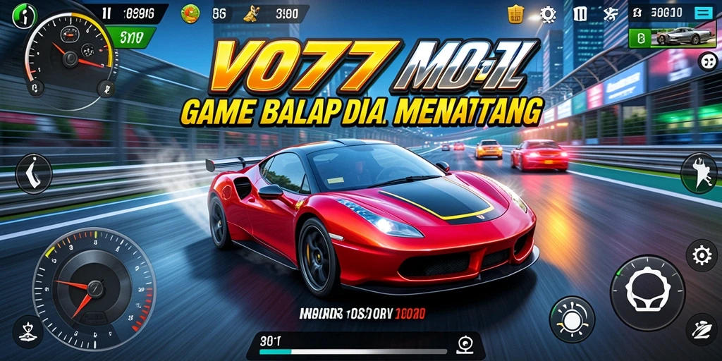 Gameplay seru VO777 dengan grafik menawan di trek balap.