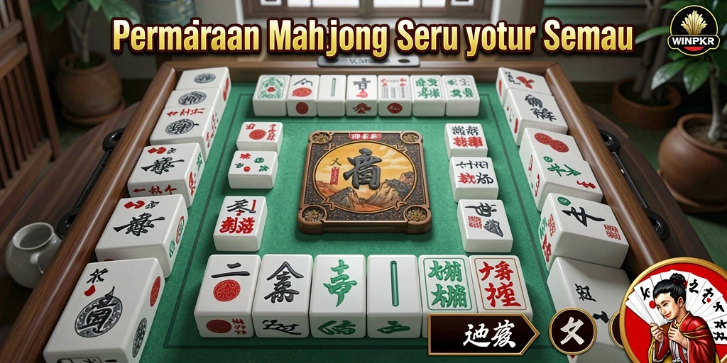 Tampilan permainan Mahjong yang menarik dan dinamis dari WINPKR.